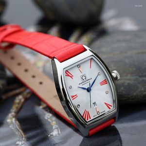 Montres-bracelets suisse montre femmes carnaval japon montres à Quartz étanche couleurs en cuir véritable Reloj Hombre C8823-4