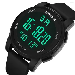 Montre-bracelets Synoke Brand Men Sports Watch Fashion Chronos Compte à rebours imperméable LED Digital Man Military Relogo Masculino
