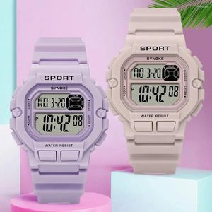 Montre-bracelets Synoke Digital Watches Lady Sports Luminous multifonction imperméable Chrono Wristwatch Girls Student Fashion Watch