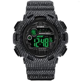 Polshorloges Synoke Fashion Men Bekijk Alarm Clock Life Waterproof Week LED Display Digital Military Watches voor Relogio Masculino