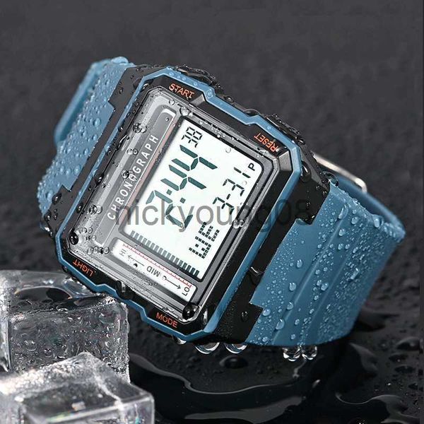 Relojes de pulsera Synoke Men Sport Mlitary 5ATM Impermeable Movimiento japonés Conde electrónico Deportes es Hombres Pulsera Reloj despertador 0703