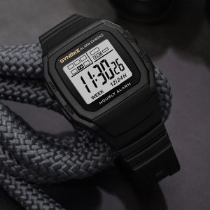 Montre-bracelets Synoke Men Regarde de montre de sports numériques à LED DED.