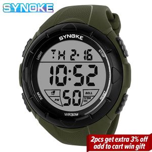 Polshorloges Synoke Outdoor Sport Electronic Watches Chrono Resistant Mens Waterproof Digital Alarm Men Clock Male Watch