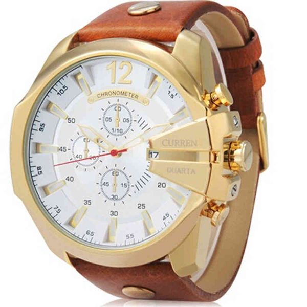 Montres-bracelets Tags Dropshipping Top Marque De Luxe Curren Montre Pour Hommes Classique Grand Boîtier Montre À Quartz Pour Hommes Étanche Mâle Horloge Relogio Masculino Genève