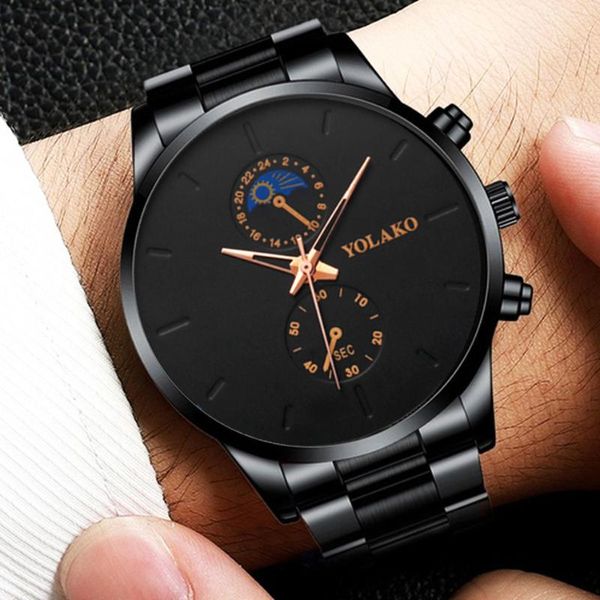 Montres-bracelets Top Marque Hommes 2-Eye En Acier Inoxydable Montre De Mode D'affaires À Quartz Montre-Bracelet Analogique Mâle Casual Sport Horloge Relogio Masculino