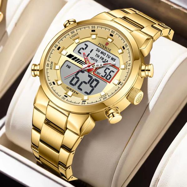 Armbanduhren Top Marke männer Quarz Uhren LIGE Business Leuchtende Wasserdichte Uhr Voller Stahlband Für Männer Relogio Masculino