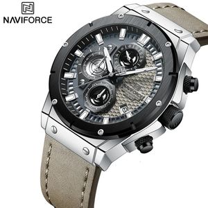 Montres-bracelets Top marque NAVIFORCE hommes montres étanche luxe Sport lumineux mains mâle montre-bracelet chronographe Relogio Masculino 231118