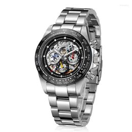 Relojes de pulsera Top Caro Esqueleto Reloj para hombre Cristal de zafiro Impermeable Automático Reloj mecánico Hombre TimeWristwatches Reloj de pulsera