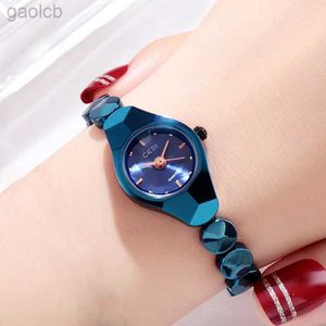 Horloges Top Luxe Merk Keramische Horloge Vrouwen Mode Eenvoudige Waterdichte Quartz Horloge Dame Elegante Zakelijke Klok Vrouwen Jurk Horloge 24319