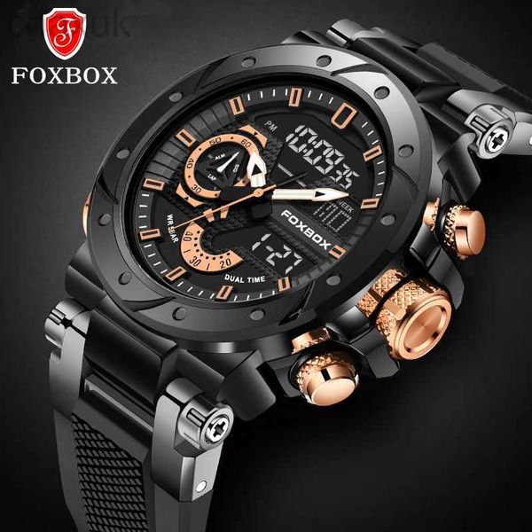 Mujeres de pulsera Top Brand de lujo Foxbox Sports Mens Watches Quartz Chronograft Clock Gel Gel Improifer Water Muñeco Muñeco para el hombre D240417