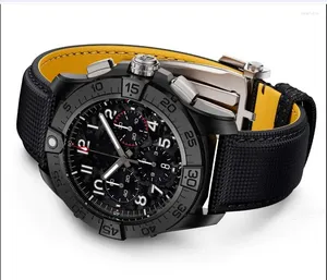 Polshorloges top luxe heren horloge kwarts uithoudingsvermogen 44 mm veelkleurig rubber