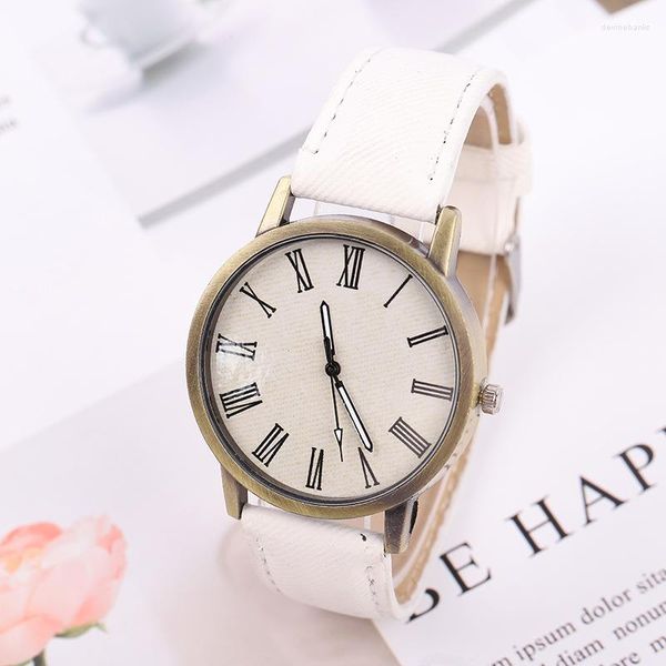 Montres-bracelets Top Luxe Solide Couleur Hommes Montres Mode Jeans En Cuir MEIBO Quartz Montre-Bracelet Dames Femme Montre Relogio Feminino