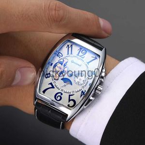 Montres-bracelets Top Star Morning Tourbillon Creux Automatique Mécanique pour Homme Cadeau avec Cuir Blet Rectangle Horloge Business 0703