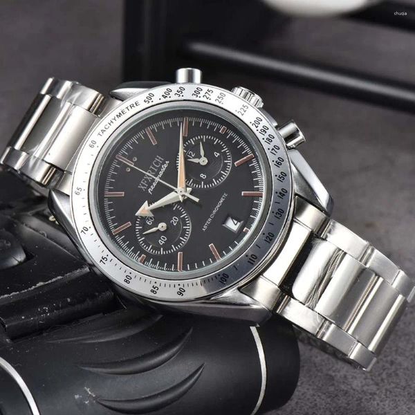 Montres-bracelets Top marque originale montres pour hommes de luxe multifonction automatique date montre-bracelet affaires chronographe sport quartz
