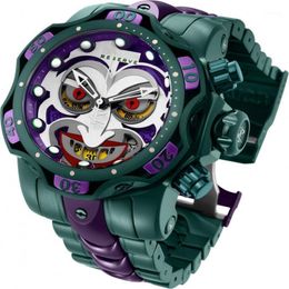 Muñecos de pulsera de alta calidad invicible DC Joker Joker de acero inoxidable Reloj Men Fashion Business Wallwatch Reloj Drop 205B
