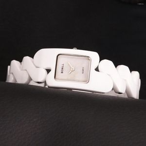 Montres-bracelets Top femmes montre en céramique nacre japon Quartz élégant horloge mode heures Bracelet cadeau d'anniversaire pas de boîte