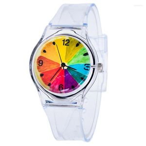 Polshorloges transparante klok silicium horloge vrouwen sport behoorlijk kwarts nieuwigheid trendy dames horloges cartoon