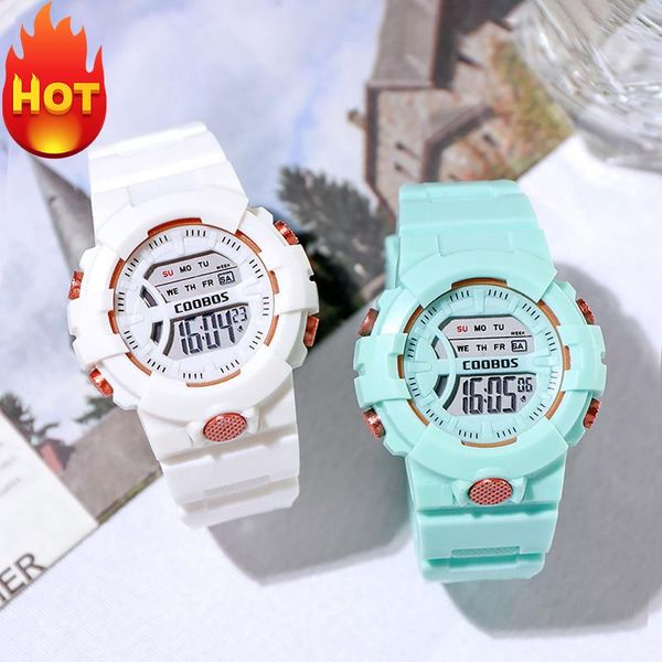 Relojes de pulsera Tendencia para hombres Deporte Casual Multifunción Reloj digital LED Luminoso Impermeable Reloj electrónico de regalo para niños