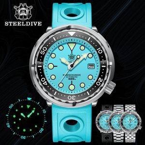 Montres-bracelets Tuna Classic Watch STEELDIVE SD1975 Suisse Super Lumineuse Saphir Cristal 30Bar Étanche NH35 Mouvement Montres-bracelets de plongée 231128