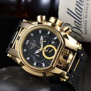 Montres-bracelets Réserve invaincue Bolt Zeus Mens Quartz Wirstwatch Chronographe étanche Invincible Invicto Reloj de Hombre pour Dro340y