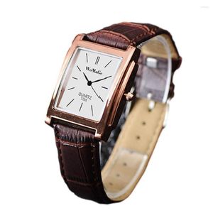 Montres-bracelets unisexe Fashon marque Womage Quartz décontracté en cuir Pu montre de luxe analogique montres femmes homme femme dame fille Quartz montre-bracelet