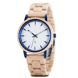 Montre-bracelets Unisexe Unisexe fait à la main Maple Mouvement importé Mouvement Analog Watch Display Calendrier Adjustable STRAP FOLM Personnalisé Cadeau