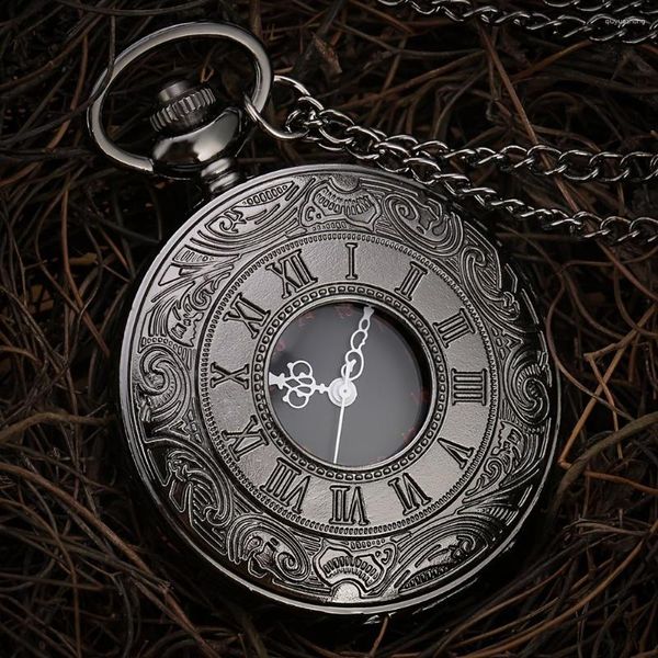 Montres-bracelets Unisexe Retro Steampunk Hollow Black Box Pendant