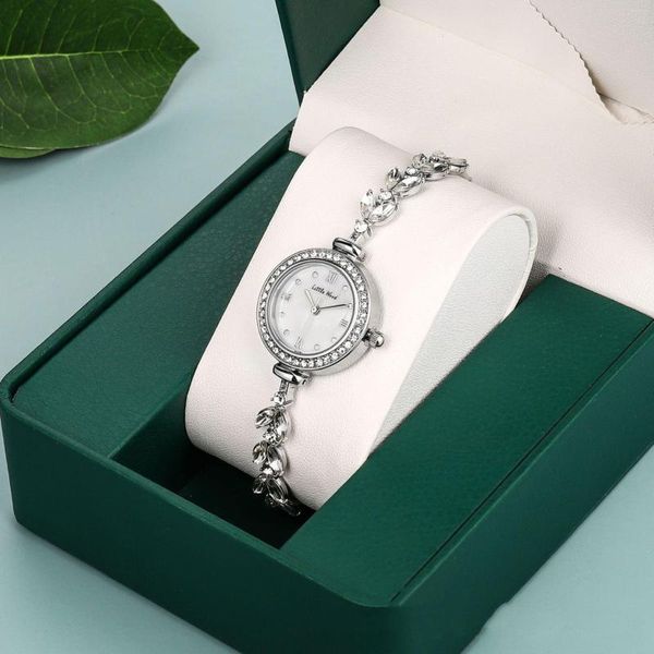 Relojes de pulsera UTHAI L67 Reloj de sirena Moda para mujer Reloj de pulsera de lujo ligero Cadena de mano de sentido avanzado Relojes de cuarzo impermeables para mujer