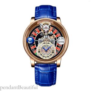Horloges V2 Verbeterde Versie Pindu Ontwerp Heren Horloges Diamond Tourbillon Top Astronomische Quartz Horloge Mannen Montre Homme