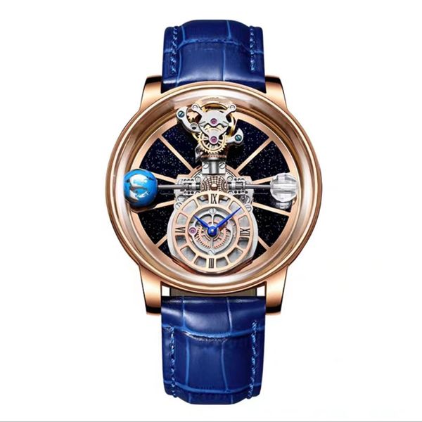 Montres-bracelets V2 Version améliorée Pindu Design Montres pour hommes Diamant Tourbillon Top Montre à quartz astronomique Hommes Montre Homme Luxe