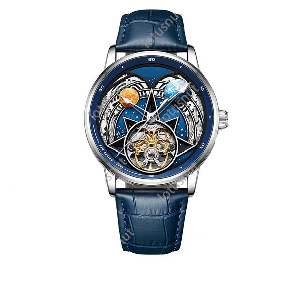Montres-bracelets V2 montres de haute qualité montre pour hommes mouvement mécanique couronne en spirale calendrier noctilucent fête boîte de nuit riche.