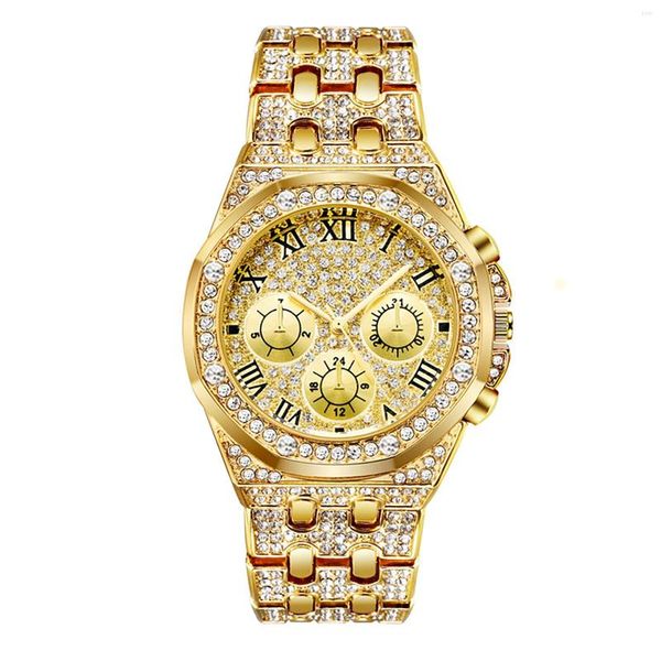 Montres-bracelets Saint Valentin Unisexe Luxe Diamant Montre Montres À Quartz Bracelet En Acier Inoxydable Amoureux Poignet Strass Couples Horloge