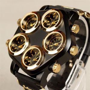 Horloges VFskn Awesome Super Large Five Dial Metroseksueel Street Punk Hip-hop Cool Personality Locomotief Polshorloge Trend Qua304a