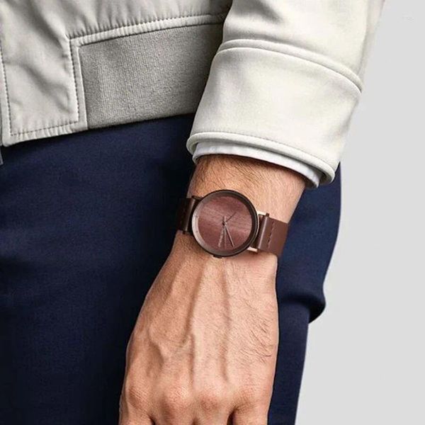 Montres-bracelets Vintage Quartz mâle luxe en bois montres mécaniques montre automatique pour hommes arbre conception boîte-cadeau Reloj Hombre