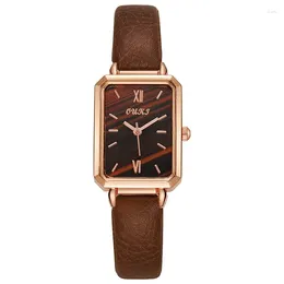 Montre-bracelets vintage watch watch dames ceinture adaptée aux cadeaux bracelet en cuir atmosphère accesorios para mujer kol saati