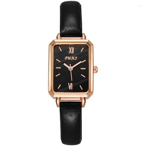 Montre-bracelets Vintage Square Watch Ladies Belt adaptée aux cadeaux Coutumes Produits gratuits vendant 2024 Relogio Feminino
