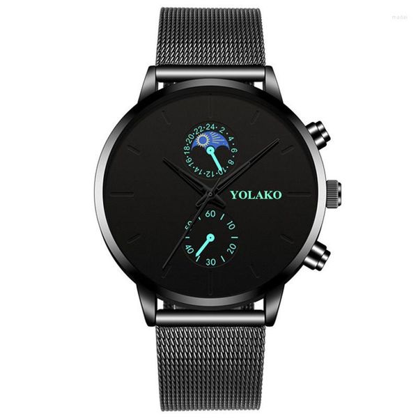 Montres-bracelets Montre Pour Hommes De Luxe Designer Hommes Net Ceinture Style Simple Mode Busess Quartz Relogio Masculo