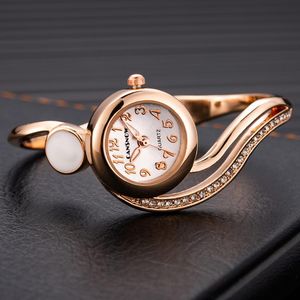Montres-bracelets montre pour femmes 2021 dames or 18K pierres précieuses conception Unique montres à Quartz manchette bracelet horloge Zegarek Damski328H