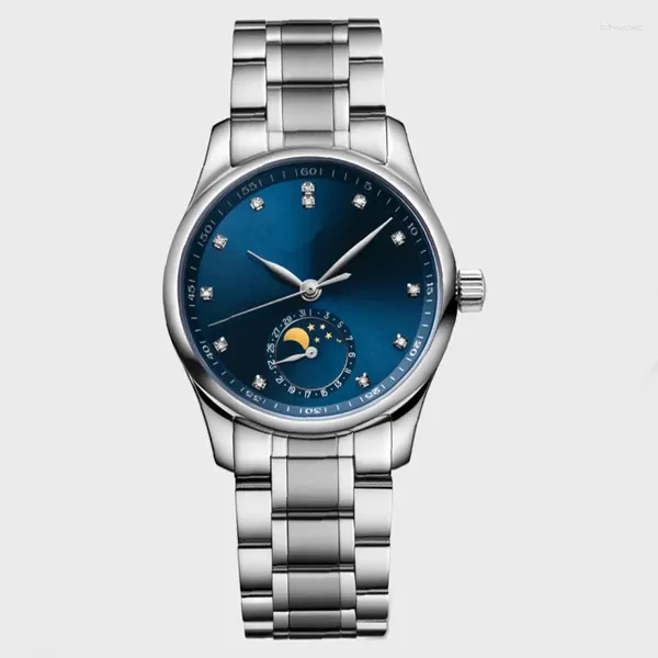 Relojes de pulsera Reloj para mujer Diamante completo Acero inoxidable Cuarzo 34 mm Moda larga Ines MASTER