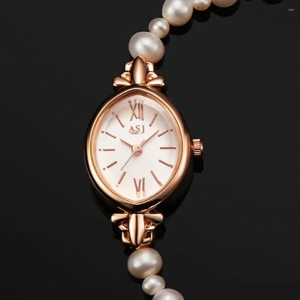 Montres-bracelets Montre pour femmes Shell Pearl Bracelet Horloge Élégant Étanche Creative Lady Quartz Mode Coréenne Montre Femme Luxe Marque