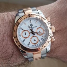 Armbanduhren Uhr Männer PAGANI DESIGN Mode Edelstahl Top Herren Uhren Chronograph Gold Business Für Mann PD-1644237Y