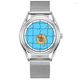 Relojes de pulsera Reloj Ins para hombres y mujeres Diseño de nicho Concepto estudiantil Tendencia Cuarzo Personalidad de la escuela secundaria Creatividad