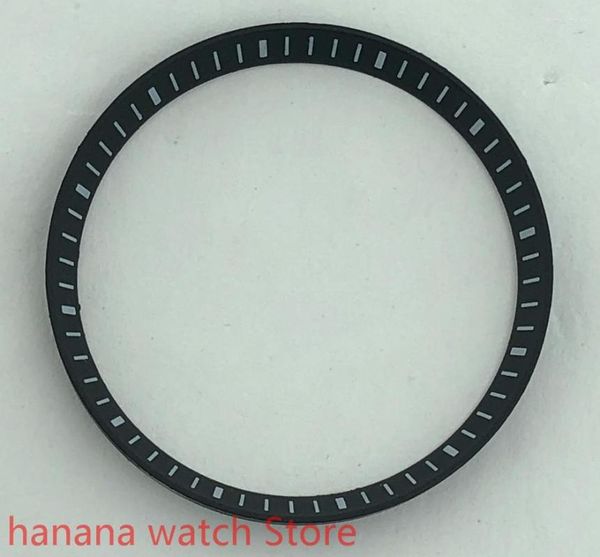 Relojes de pulsera Caja de piezas de reloj Plástico 30,3 mm Anillo de capítulo Negro Adecuado para movimiento NH35 NH36 42 mm