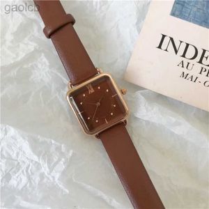 Relojes De Pulsera Reloj De Mujer Cuadrado De Moda Reloj De Cuarzo para Mujer Relojes De Diseño Retro Simple para Mujer Relojes con Banda De Cuero Reloj De Mujer 24319