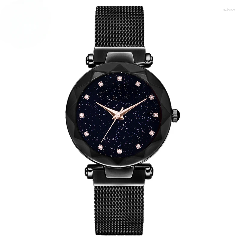 Wristwatches Watch Women Japan Quartz Movement High Quality 34mm TEVIST Stainless Steel Mesh Rose Gold Waterproof Ladies Watches