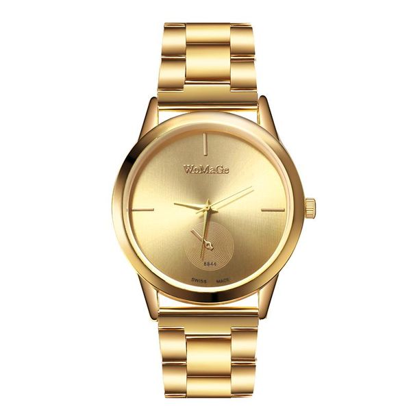 Montres-bracelets Montre Femmes Luxe Or Montres Mode Womage En Acier Inoxydable Quartz Dames Montre Femme Reloj MujerWristwatches Montres-braceletsW