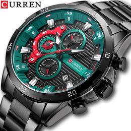Horloges Horloges voor heren Topluxe merk CURREN Quartz Herenhorloge Sport Waterdicht Pols Chronograaf Datum Relogio Masculino 231025