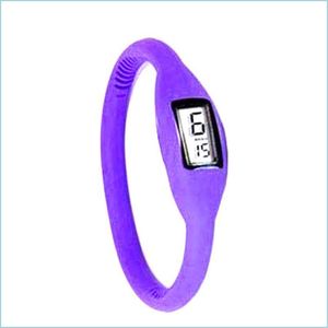 Relojes de pulsera Relojes para mujeres 16 Deportes Pulsera Reloj Hombres Digital Sil LED Drop Entrega Dhlys