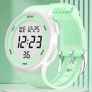 Polshorloges horloges voor vrouwen Fashion Watch met LED-definitie met hoge resolutie Definition Display Waterproof Multifunction Electronic Digital