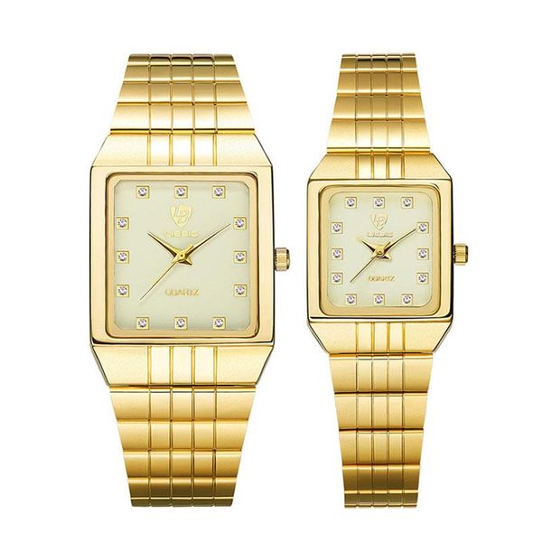 Montres-bracelets montres hommes femmes montre en or 2021 haut Bracelet carré poignet doré montre-Bracelet Relogio Masculino
